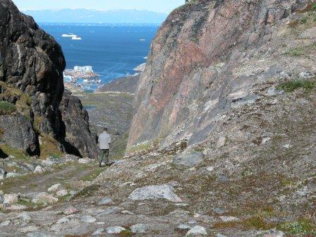 Ilulissat set fra fjeldet